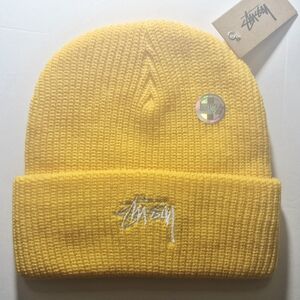 🟡 Light Mustard Yellow Stussy UNISEX Knit Beanie Hat Cap